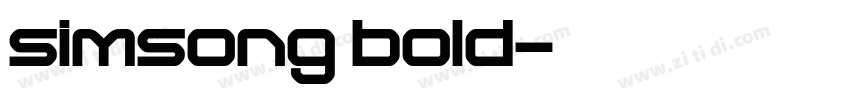 simsong bold字体转换